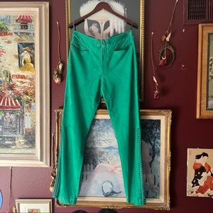 Gianni Versace vintage green suede pants